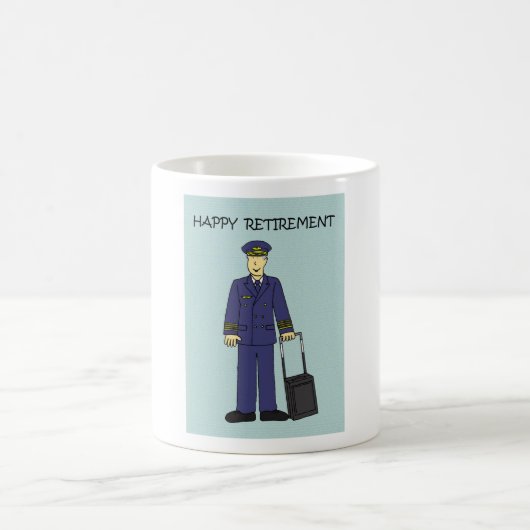 Glücklicher Ruhestands-Pilot Kaffeetasse (Mittel)