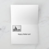 Glücklicher RuhestandVintager Stagecoach-Spaß Karte (Innenseite)