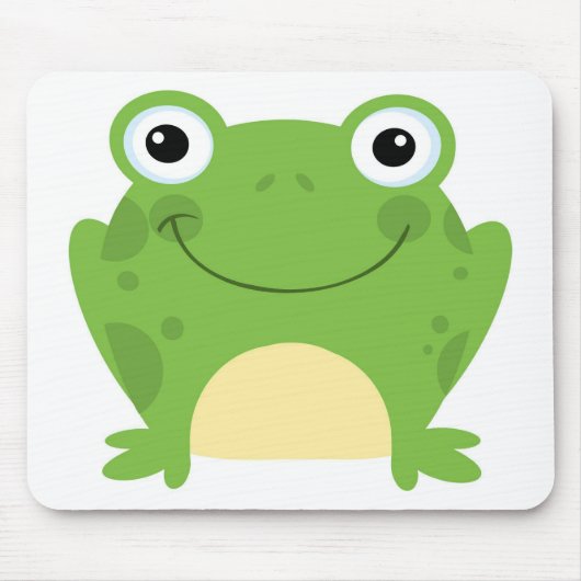 Glücklicher runder Frosch Mousepad (Vorne)