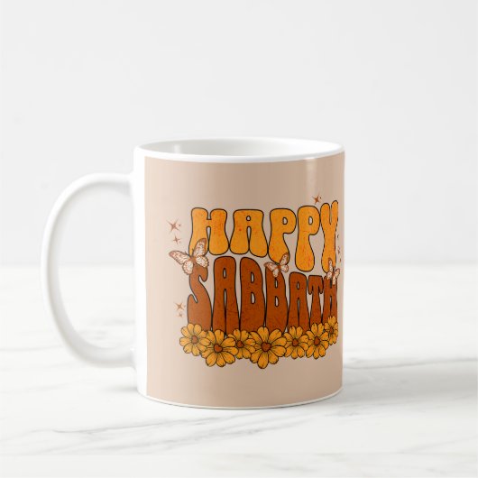Glücklicher Sabbat Kaffeetasse (Links)