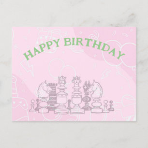 Glücklicher Schach-Geburtstag Postkarte