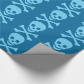 Glücklicher Schädel Geschenkpapier (Ecke)