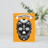 glücklicher Schädel Postkarte (Stehend Vorderseite)