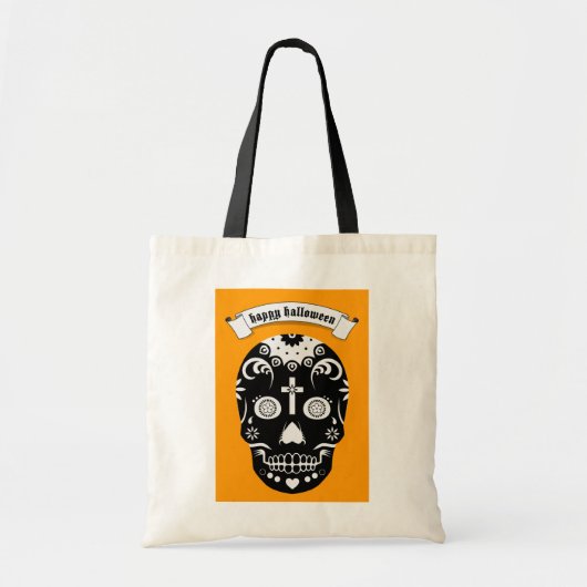 glücklicher Schädel Tragetasche (Vorne)