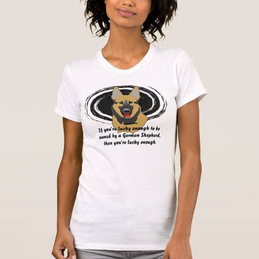 Glücklicher Schäferhund-Inhaber-T - Shirt (Vorderseite)