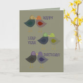 Glücklicher Schaltjahr-Geburtstag, Karte (Gelbe Blume)