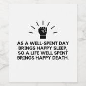 Glücklicher Schlaf Weinetikett (Einzelnes Label)