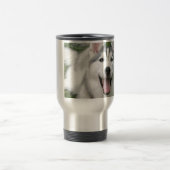 Glücklicher Schlittenhund Reisebecher (Mittel)