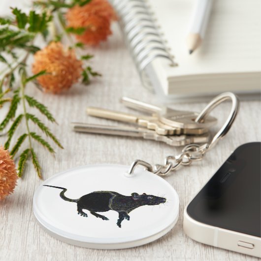 Glücklicher Schlüsselanhänger 2015 Zodaic Ratte | (Vorderseite rechts)