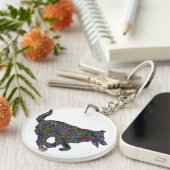 Glücklicher Schlüsselanhänger des Tierkreis-Hund | (Vorderseite rechts)