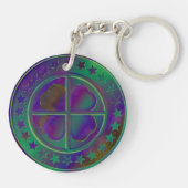 Glücklicher Schlüsselanhänger des Tierkreis-Hund | (Rückseite)