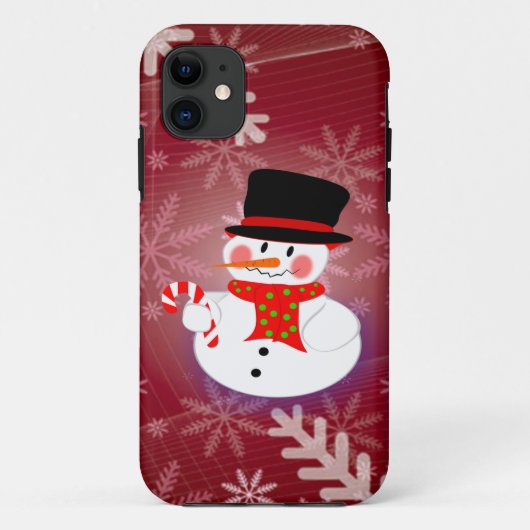 Glücklicher Schneemann Case-Mate iPhone Hülle (Rückseite)
