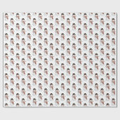 Glücklicher Schneemann Geschenkpapier (Flach)