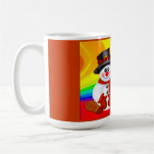 Glücklicher Schneemann Kaffeetasse (Links)