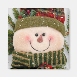 Glücklicher Schneemann Magnet