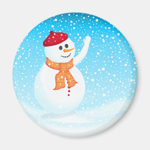 Glücklicher Schneemann-Magnet Magnet