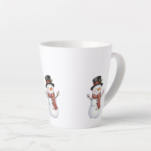 Glücklicher Schneemann Milchtasse (Rechte Ecke)