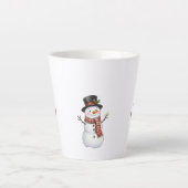Glücklicher Schneemann Milchtasse (Vorderseite)