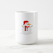Glücklicher Schneemann mit Santa Hut Kaffeetasse (Mittel)