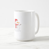 Glücklicher Schneemann mit Santa Hut Kaffeetasse (VorderseiteRechts)