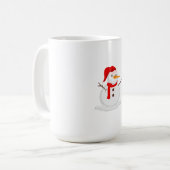 Glücklicher Schneemann mit Santa Hut Kaffeetasse (Vorderseite Links)