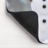 Glücklicher Schneemann mit schwarzem Zylinder Mousepad (Ecke)