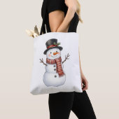 Glücklicher Schneemann Tasche (Von Nahem)