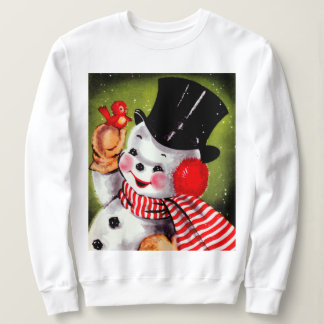 Glücklicher Schneemann Vintage-Feiertag Sweatshirt