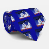 Glücklicher Schneemann zur Weihnachtszeit Krawatte (Gerollt)