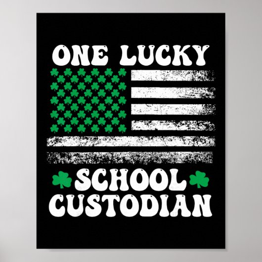 Glücklicher Schulhausmeister St. Patrick's Day  Poster (Vorne)