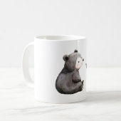 Glücklicher Schwarzbär Kaffeetasse (Vorderseite Links)