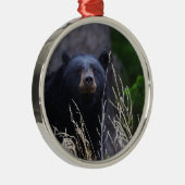 glücklicher schwarzer Bär Ornament Aus Metall (Rechts)