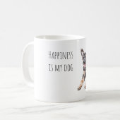 Glücklicher schwarzer Cremehund  Kaffeetasse (Vorderseite Links)