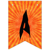 Glücklicher schwarzer kopfloser Reiter Halloweens Wimpelkette (Zweite Fahne)