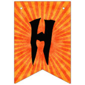 Glücklicher schwarzer kopfloser Reiter Halloweens Wimpelkette (Erste Fahne)