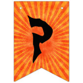 Glücklicher schwarzer kopfloser Reiter Halloweens Wimpelkette (Dritte Fahne)