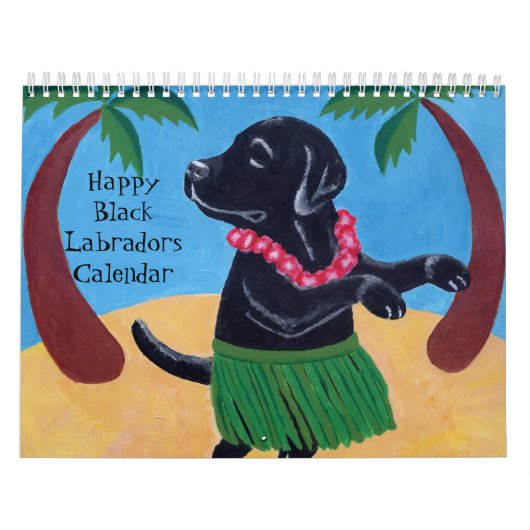 Glücklicher schwarzer Labradors Kalender B 2018 (Titelbild)