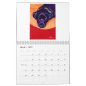 Glücklicher schwarzer Labradors Kalender B 2018 (Mär 2027)