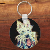 Glücklicher Scottie Schlüsselanhänger (Vorderseite)