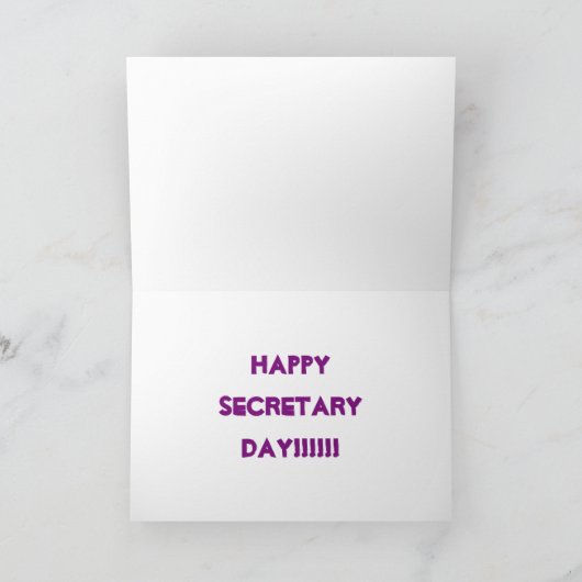 Glücklicher Sekretär Day Karte (Innenseite)