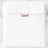 Glücklicher September Runder Aufkleber (Tasche)