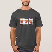 Glücklicher Sevens Jackpot kerbt T-Shirt (Vorderseite)