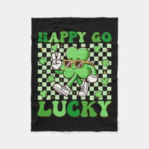 Glücklicher Shamrock Irish St Patricks Day Groo Fleecedecke