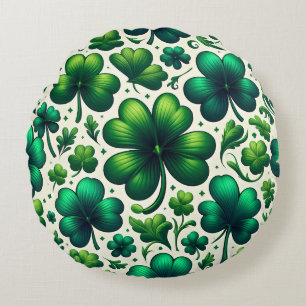 Glücklicher Shamrock St. Patrick's Day Rundkissen Rundes Kissen