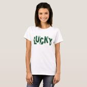 Glücklicher Shamrock St. Patrick's Day T-Shirt (Vorne ganz)