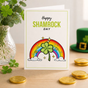 Glücklicher Shamrock-Tag Grußkarte Karte