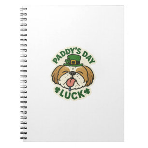 Glücklicher Shih Tzu am St. Patrick's Day Notizblock