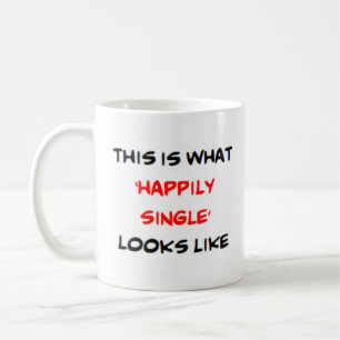 glücklicher Single Kaffeetasse