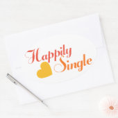 Glücklicher Single Ovaler Aufkleber (Umschlag)