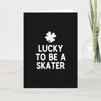 Glücklicher Skater am St. Patrick's Day Irish Skat Karte